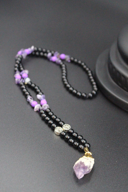 Mystic Amethyst Yin-Yang Necklace