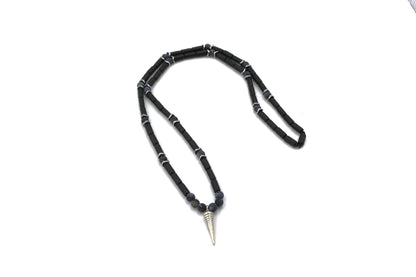 Handmade Necklace with Pendulum – Natural Crab Agate Onyx Stone, Healing Jewelry