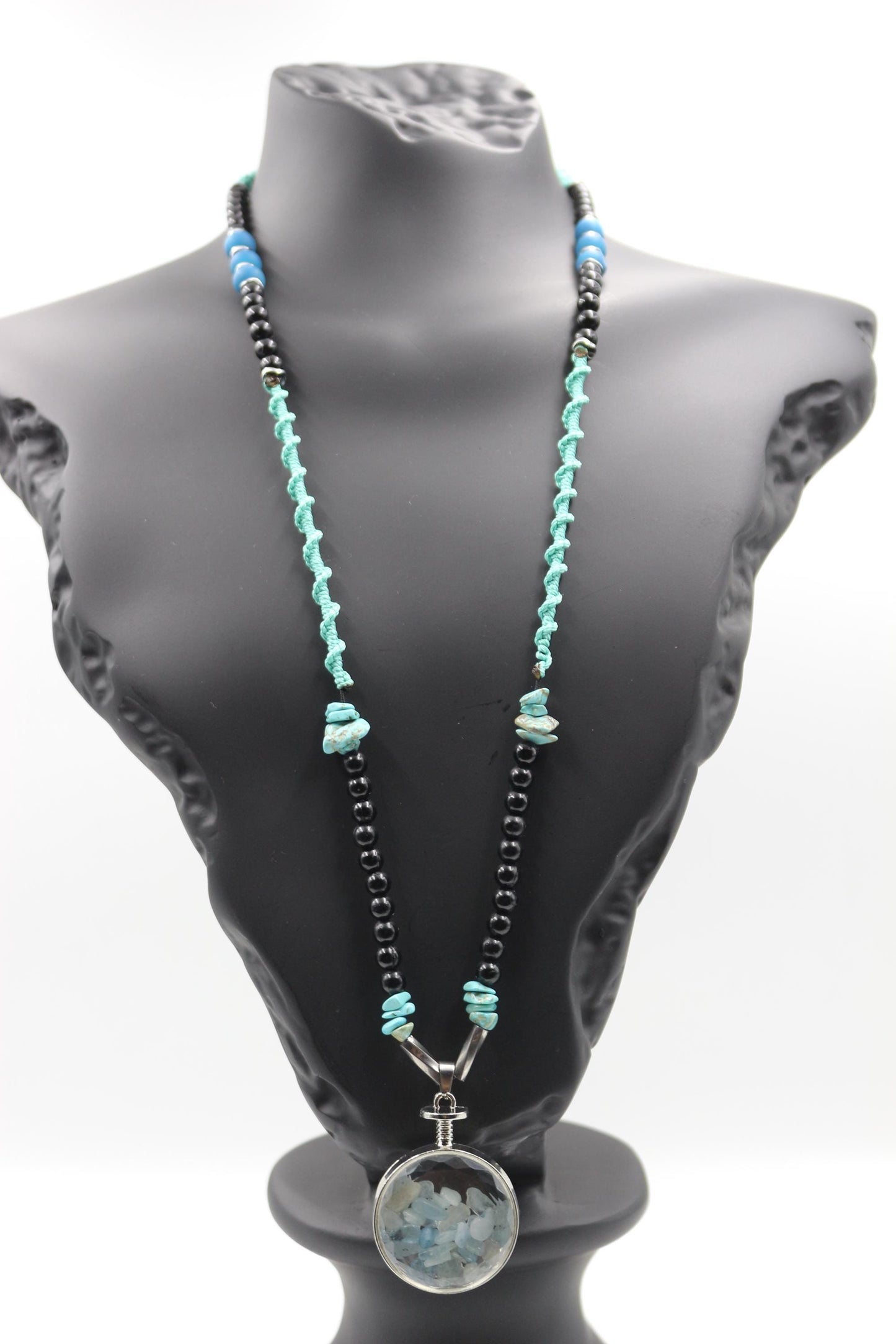 Handmade Aquamarine and Turquoise Necklace