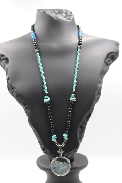 Handmade Aquamarine and Turquoise Necklace