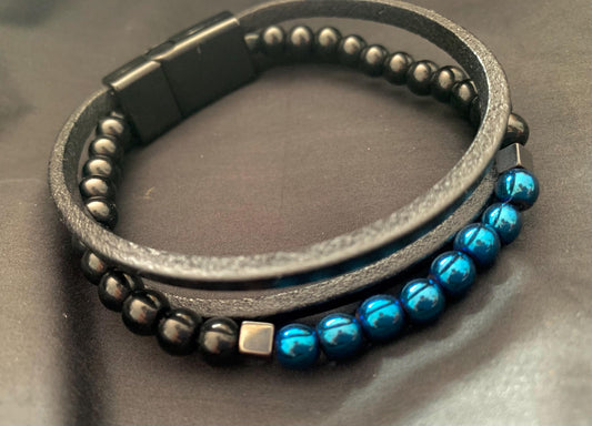 gamstone ama original leather Hematite ,quality and masculinity  special design