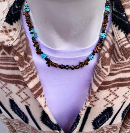 tigereye ,turquoise ,stone ,minimalist ,necklaces, Energy ,Stones ,Protection ,Jewelry ,Handmade ,Necklace ,Delicate ,Everyday, Jewelry