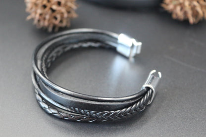 Men's Bracelet - Genuine Leather, Handmade