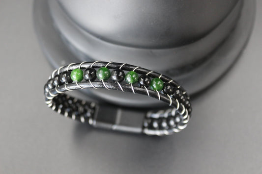 Jade, Onyx - Natural Stone Bracelet