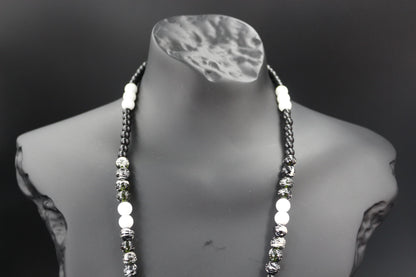 Black Agate Necklace - Handmade, Natural Stone in Eagle Claw