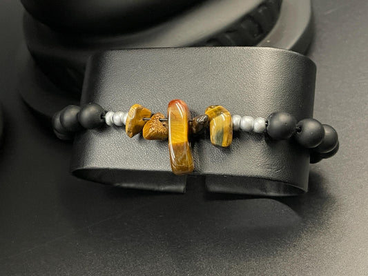 Tiger’s Eye Natural Gemstone Bracelet – Confidence, Protection & Zodiac Energy (Leo, Gemini, Capricorn)