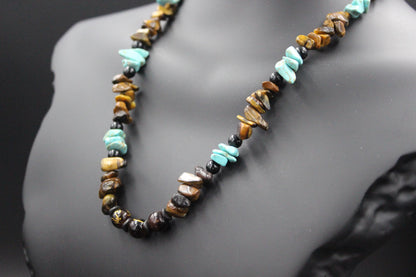 Turquoise and Tiger's Eye - Handmade Necklace