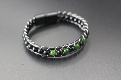 Jade, Onyx - Natural Stone Bracelet