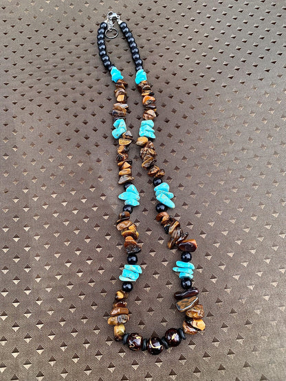 tigereye ,turquoise ,stone ,minimalist ,necklaces, Energy ,Stones ,Protection ,Jewelry ,Handmade ,Necklace ,Delicate ,Everyday, Jewelry