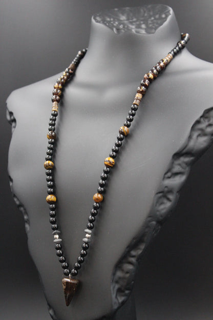 Handmade Tiger's Eye Stone Necklace – Natural Gemstone Jewelry, Unisex Pendant, Boho & Spiritual Gift