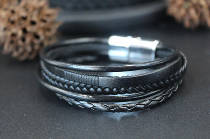 Men's Bracelet - Genuine Leather, Handmade