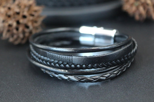 Men's Bracelet - Genuine Leather, Handmade