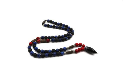 Natural Stone Necklace: Agate, Volcanic Stone, Handmade