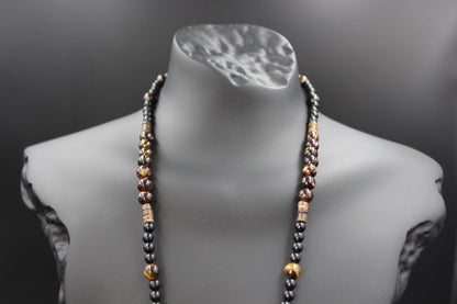 Handmade Tiger's Eye Stone Necklace – Natural Gemstone Jewelry, Unisex Pendant, Boho & Spiritual Gift